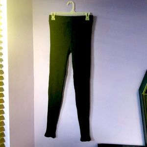 Black Ribbed Leggings